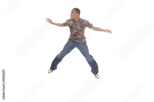 African american man dancing