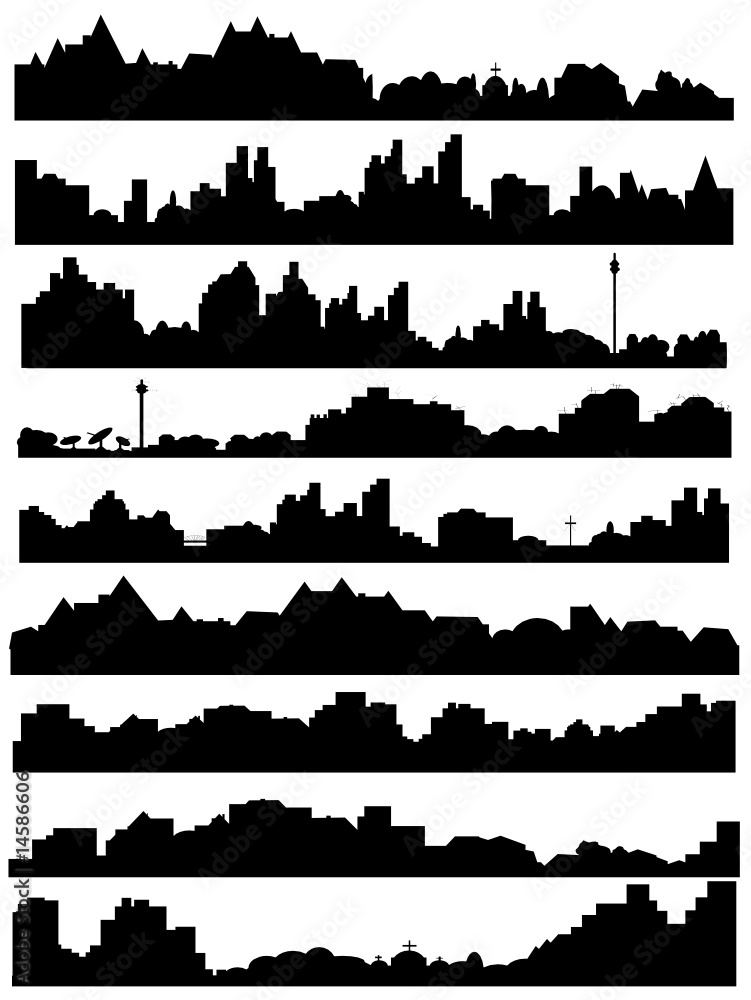 City skyline illustration City skyline illustration