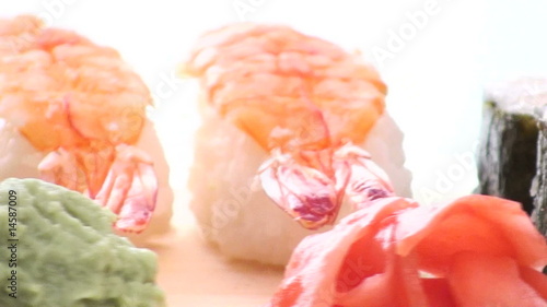 Seamless sushi background close-up - HD