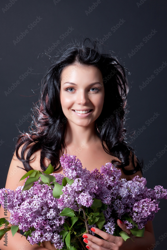 Young Woman With Lilac Young Woman With Lilac