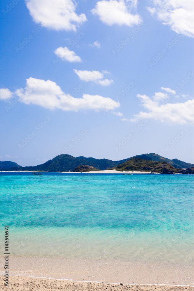 Japanese tropical islands on the horizon
