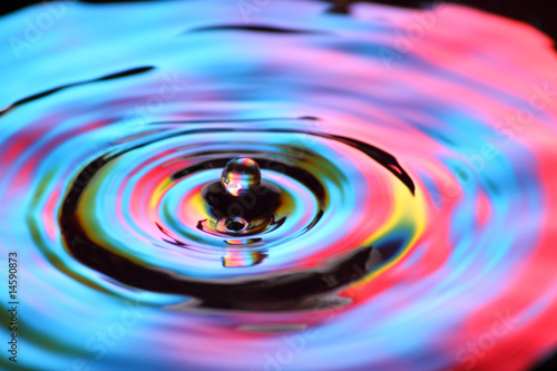 Colorful water drop