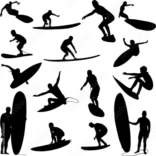 surfers collection - vector
