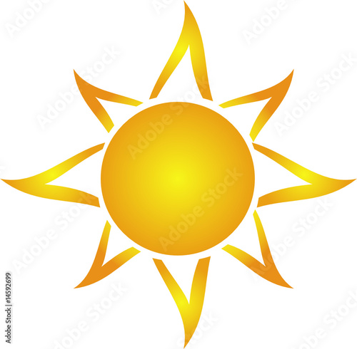 Artistic drawing sun