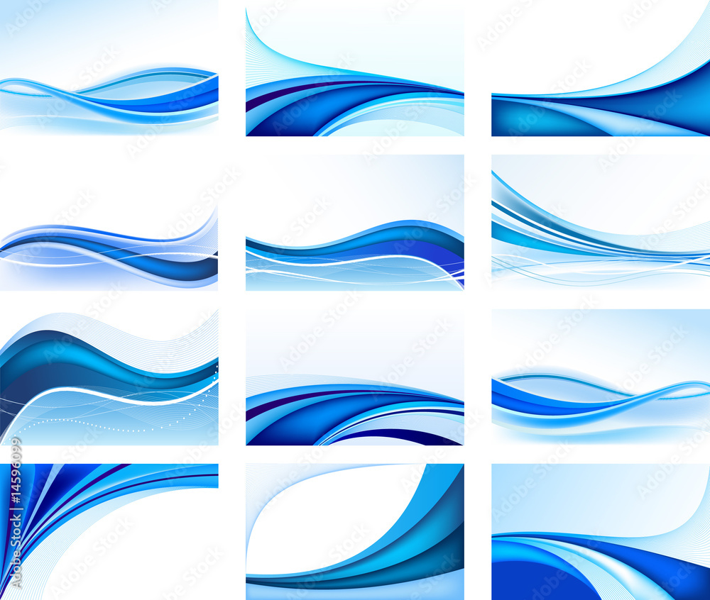 Set of abstract backgrounds vector - obrazy, fototapety, plakaty 