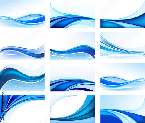 Set of abstract backgrounds vector photo