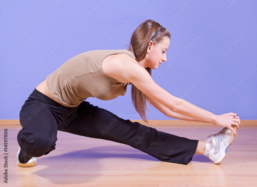 Naklejka premium training girl