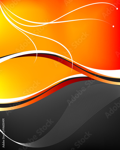 Orange abstract background vector