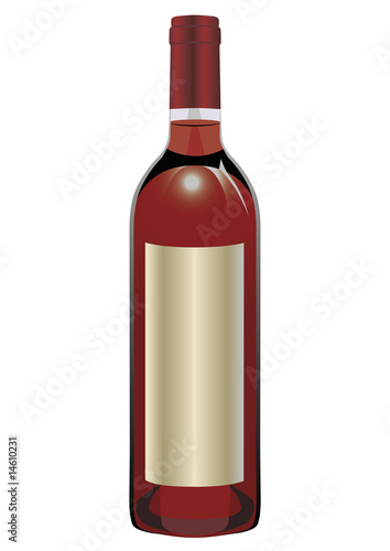Rose wine bottle