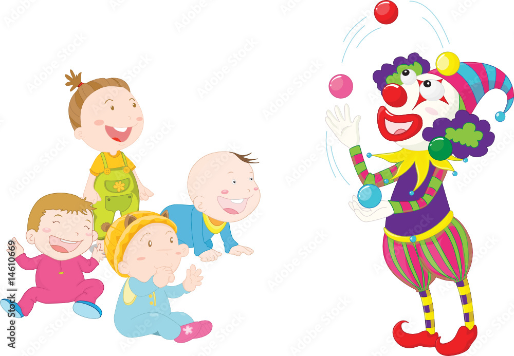 Joker with kids Joker with kids