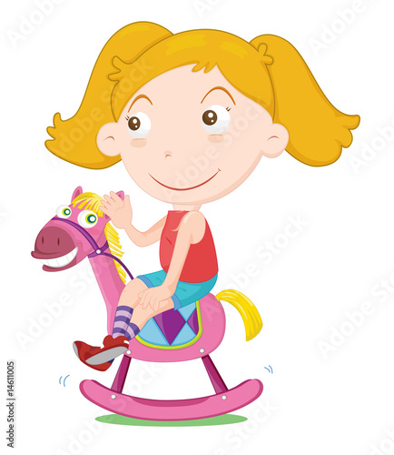 Girl sitting on a horse