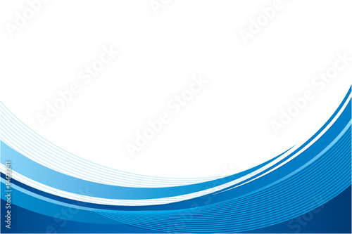 Blue wave background, vector