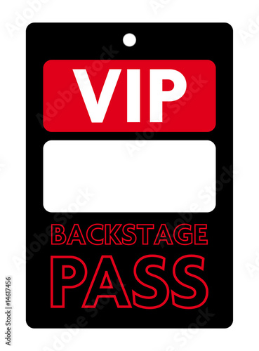 Pass Vip Backstage Stock Vector Adobe Stock