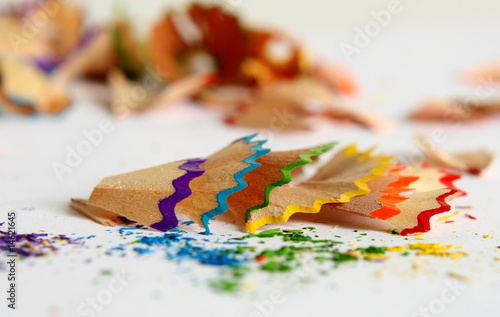 cororful wood shavings