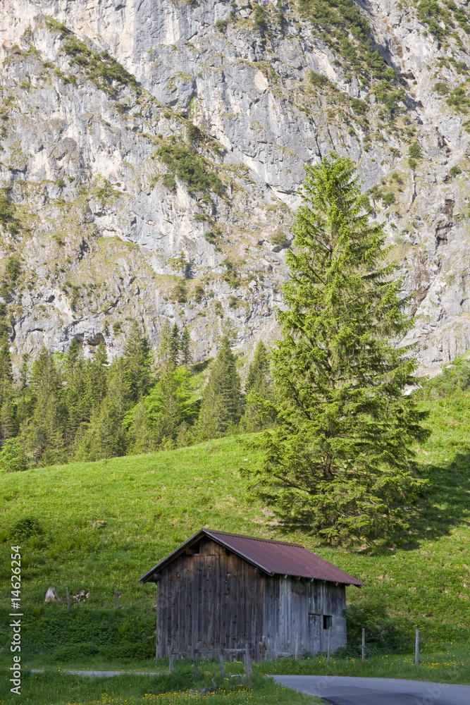Hütte in den Bergen
