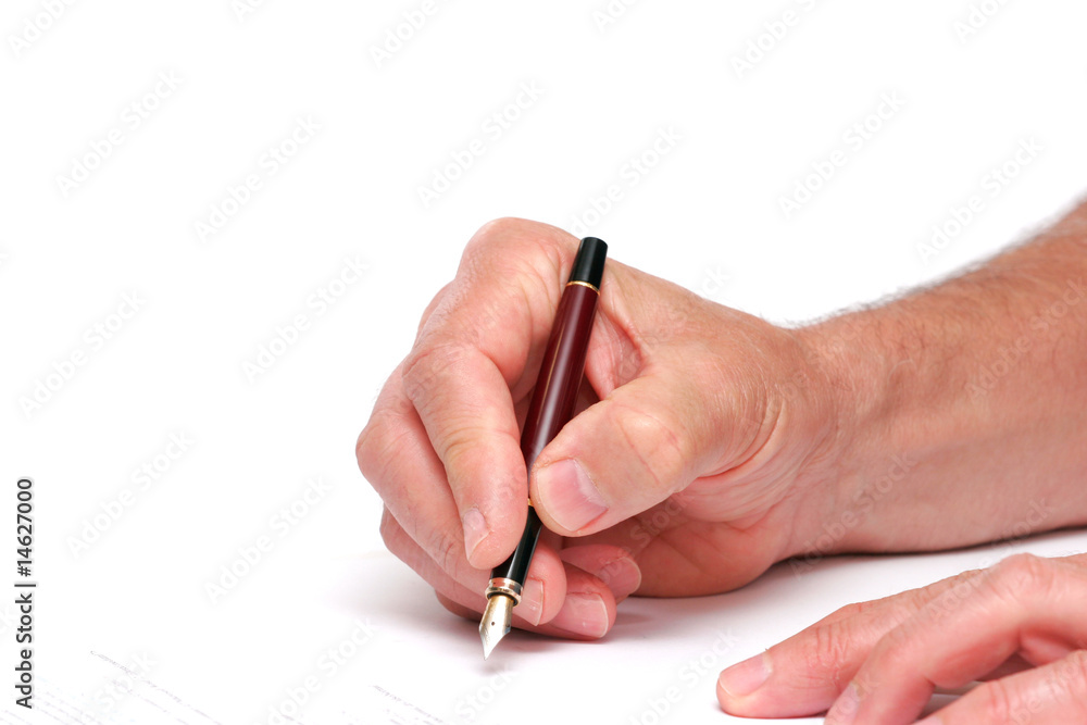 signing a document