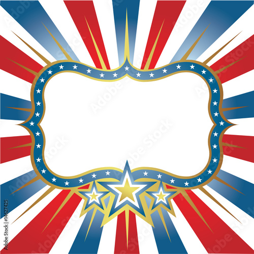 Frame banner with stars
