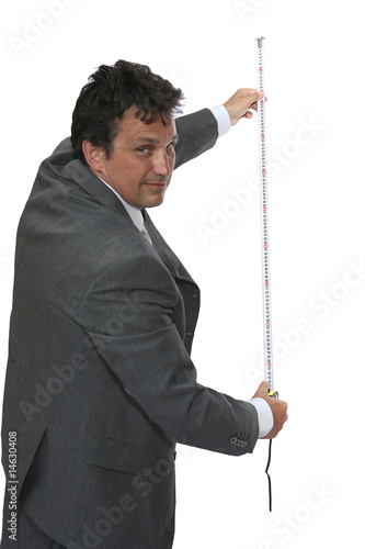 man measure something
