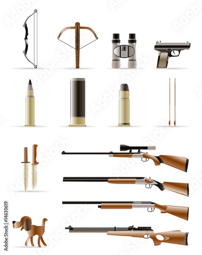 Hunting Icons - Vector Icon Set