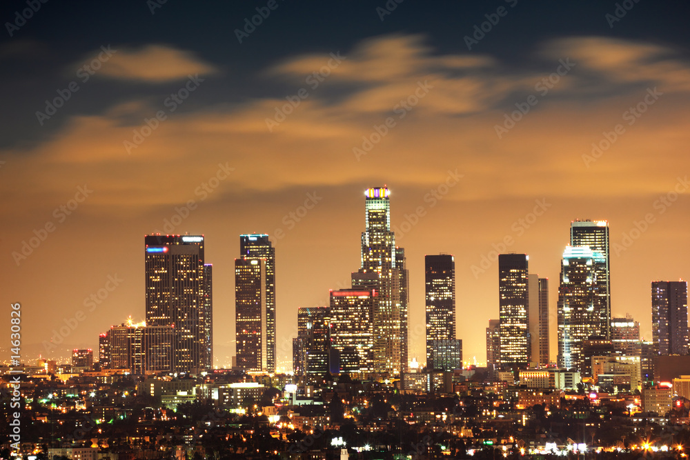 Fototapeta premium Panoramę centrum Los Angeles