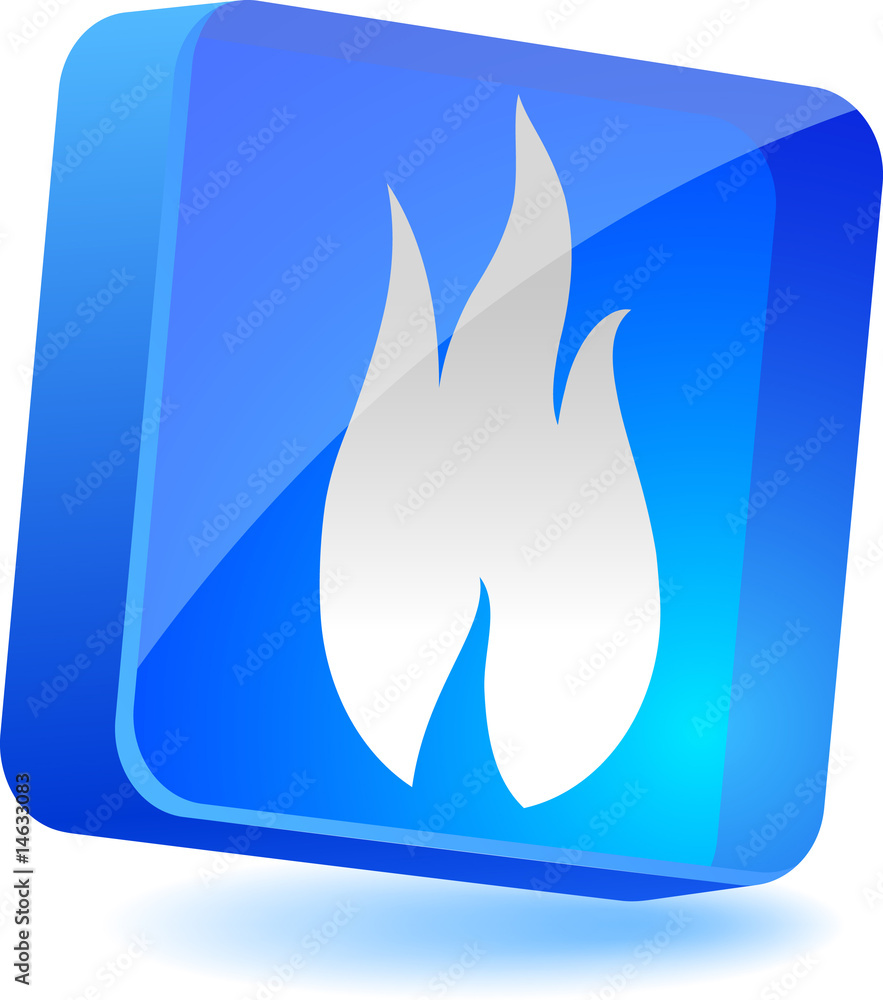Fire 3d icon. Vector illustration. Fire 3d icon. Vector illustration.