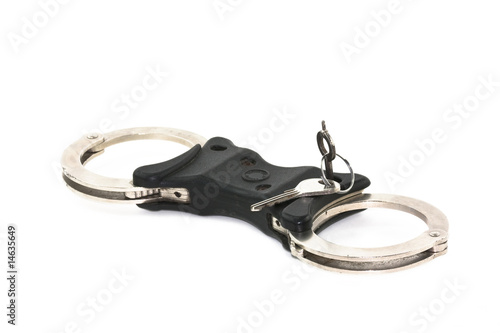 isolated handcuffs