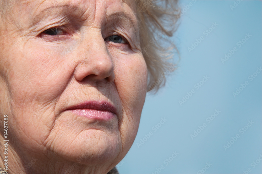 Closeup portrait of elderly woman Closeup portrait of elderly woman