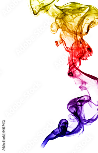 abstract smoke isolated on white