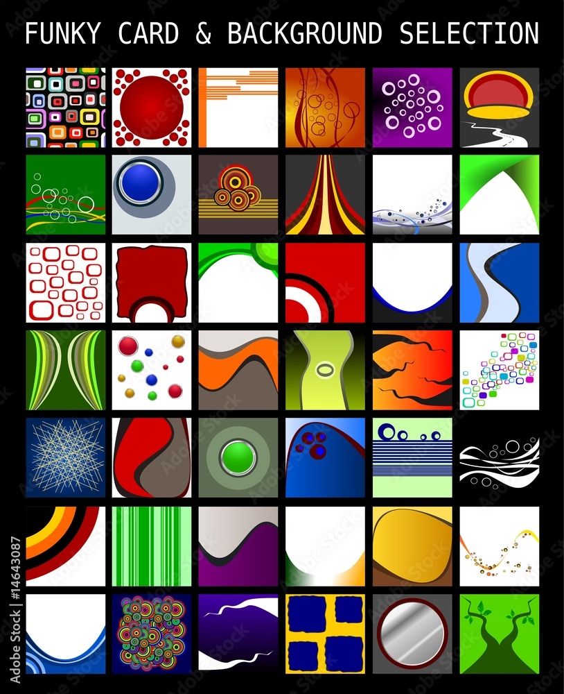 Funky Background and Card Selection Vector