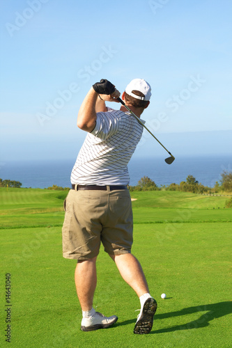 Golfer on the tee box