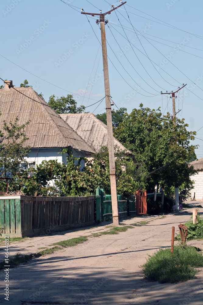 Obraz premium Straße und Häuserzeile in Ismael (Ukraine)