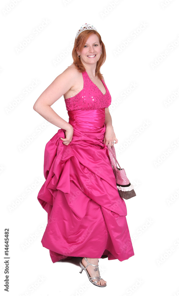 hot pink dress girl