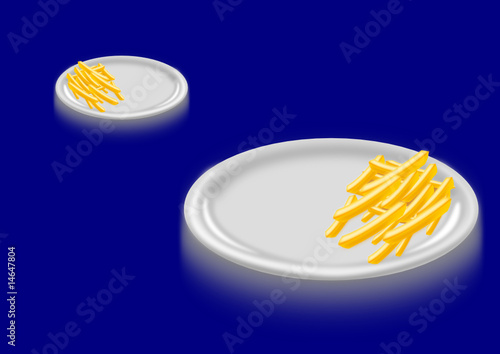 Teller mit Pommes Frites