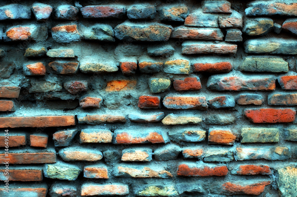 Blue Brick wall