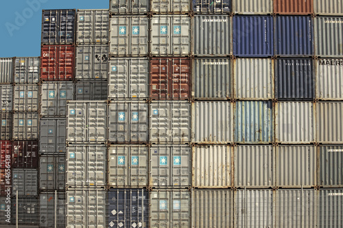 Empty container in Hamburg harbor