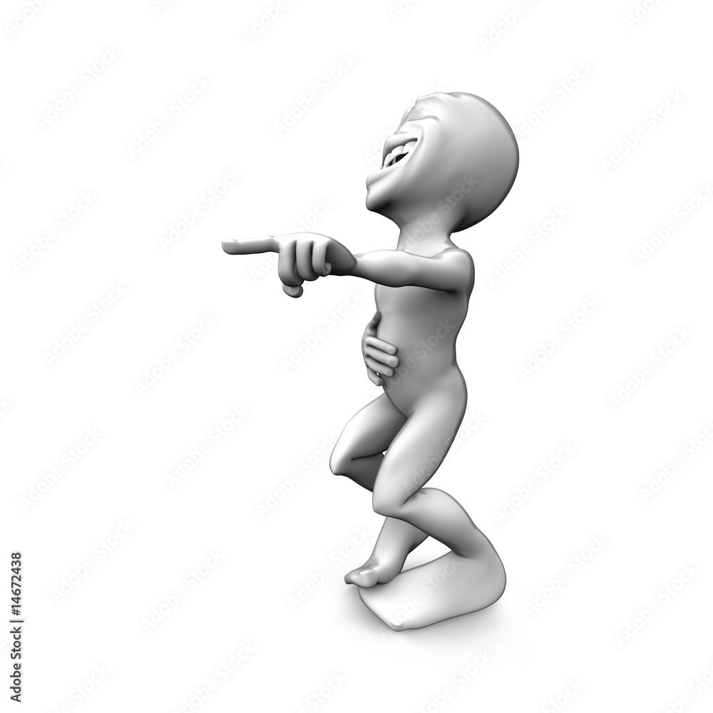 3d little person very loud laughs. Very funny Stock Illustration | Adobe  Stock