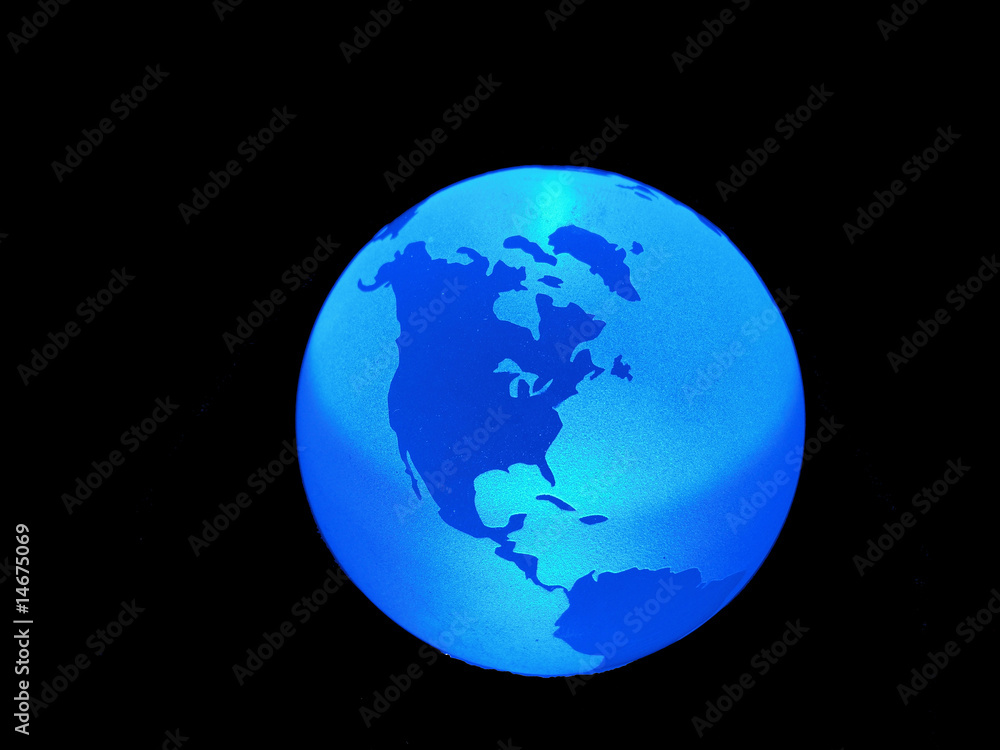 Weltkugel in Blau
