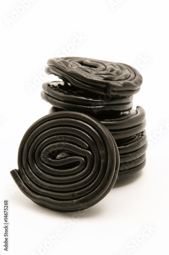 Black liquorice wheels photo