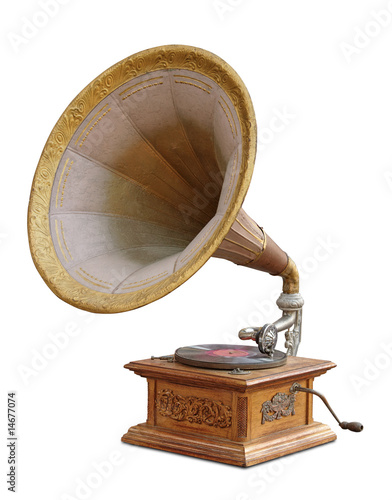 gramophone with clipping path