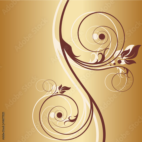 golden floral pattern