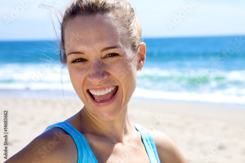 Beautiful Woman at the Beach photo