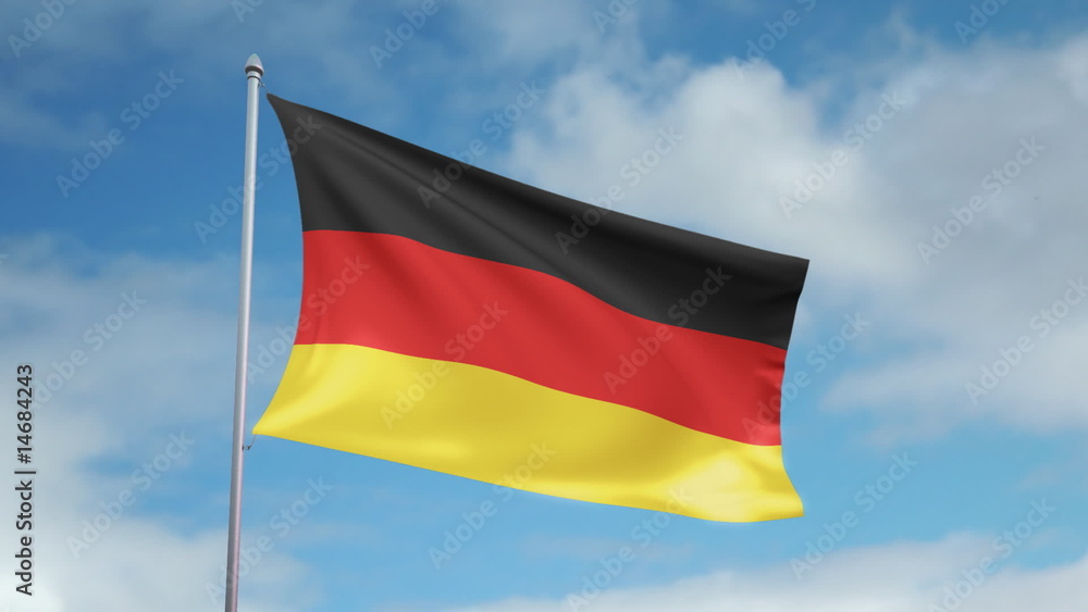 HD 1080p flag of Germany. Seamless loop. HD 1080p flag of Germany. Seamless loop.