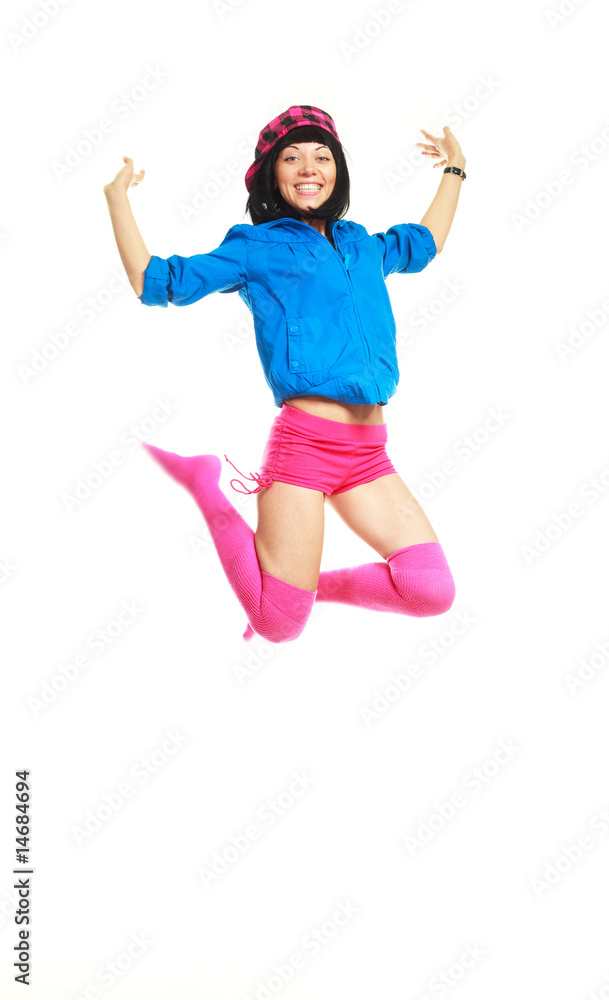 happy jumping girl happy jumping girl