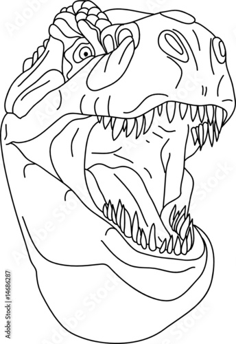 vector - t - rex head isolated on background