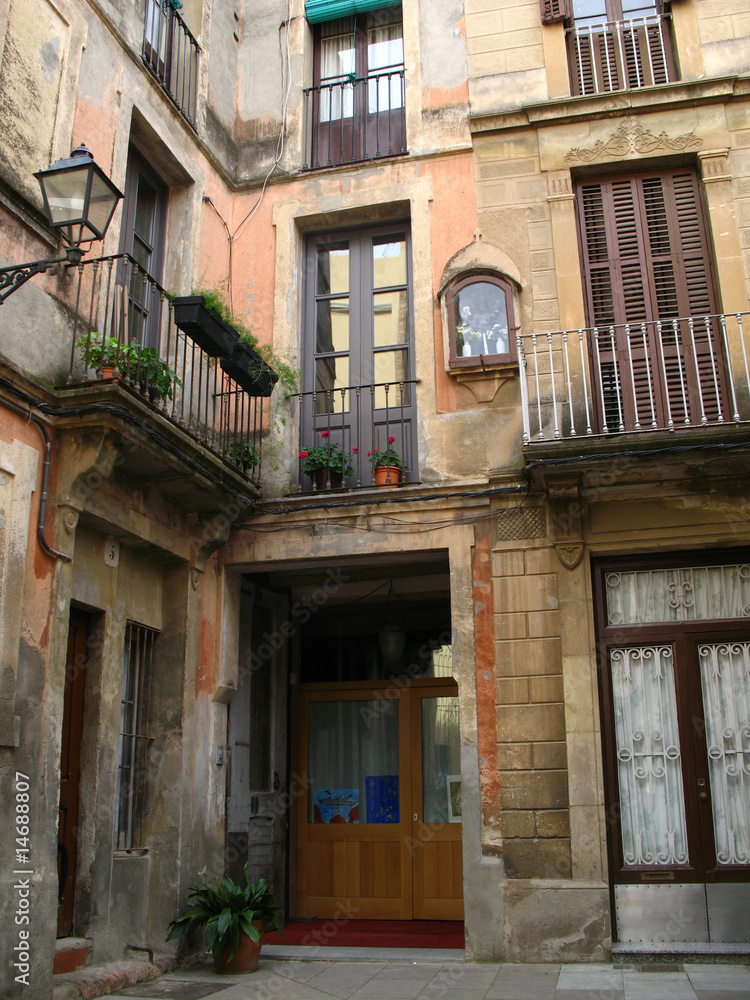 Obraz premium Antiguo barrio de Sarriá en Barcelona 1