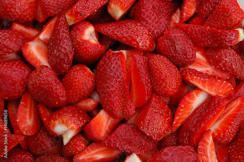 fraises coupées