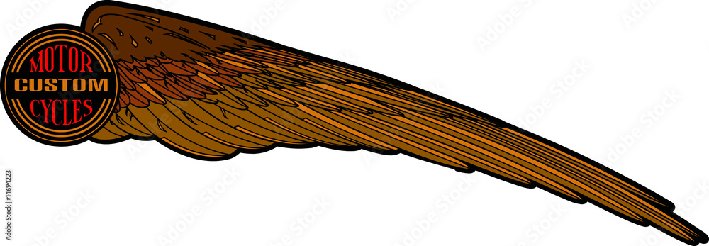 Fototapeta premium custom motorcycle wing