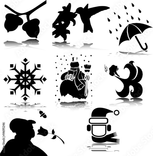 illustration off stuff vector silhouettes