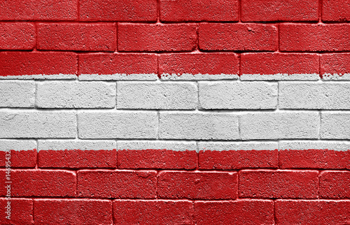 Flag of Austria on a brick wall #14695432