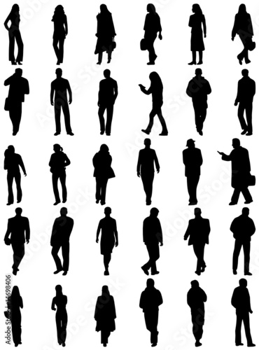 Illustration of people silhouettes